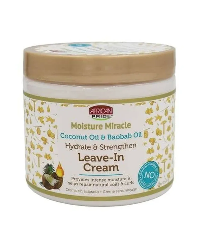 African Pride Coconut Oil & Baobab Oil Leave-In Hair Cream — 15 oz container