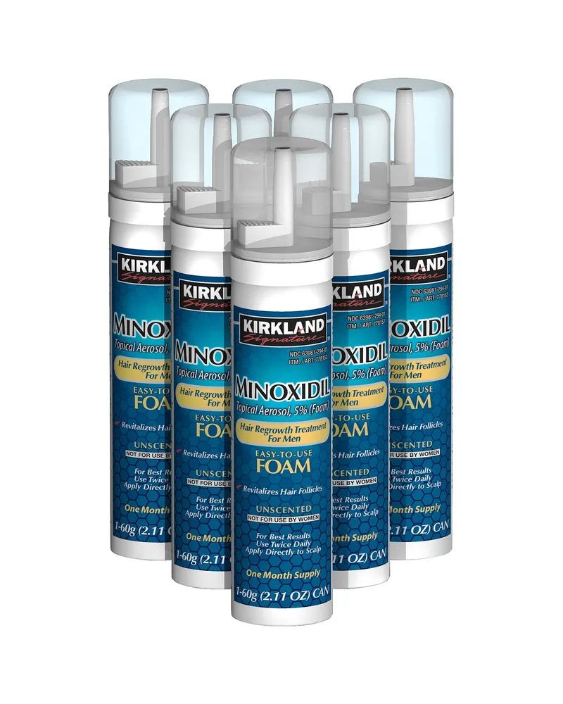Kirkland Signature Hair Regrowth Treatment Minoxidil Foam for Men — 2.11 oz container