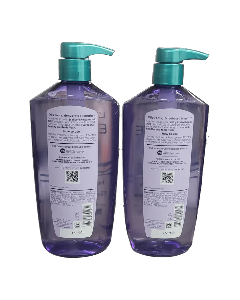 L'Oreal Paris Elvive L'Oreal Paris Elvive Hyaluron Pure Purifying Shampoo for Oily Hair — 28 oz container