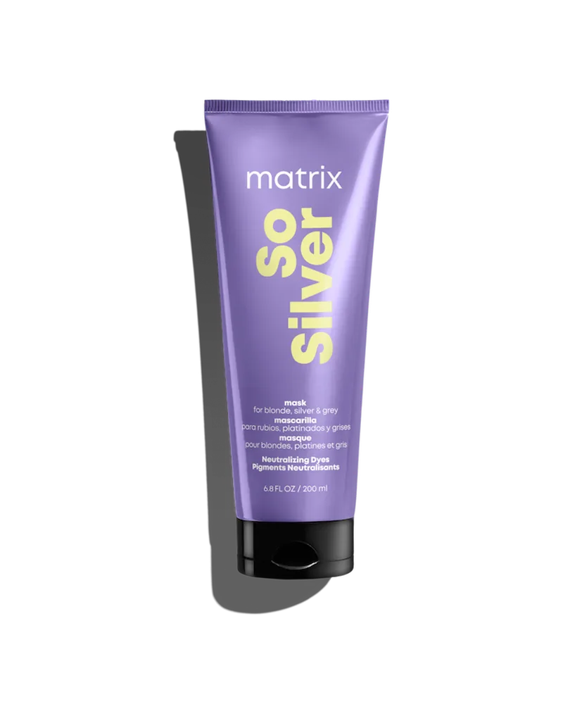 Matrix So Silver Triple Power Toning Hair Mask for Blonde and Silver Hair — 6.7 oz container