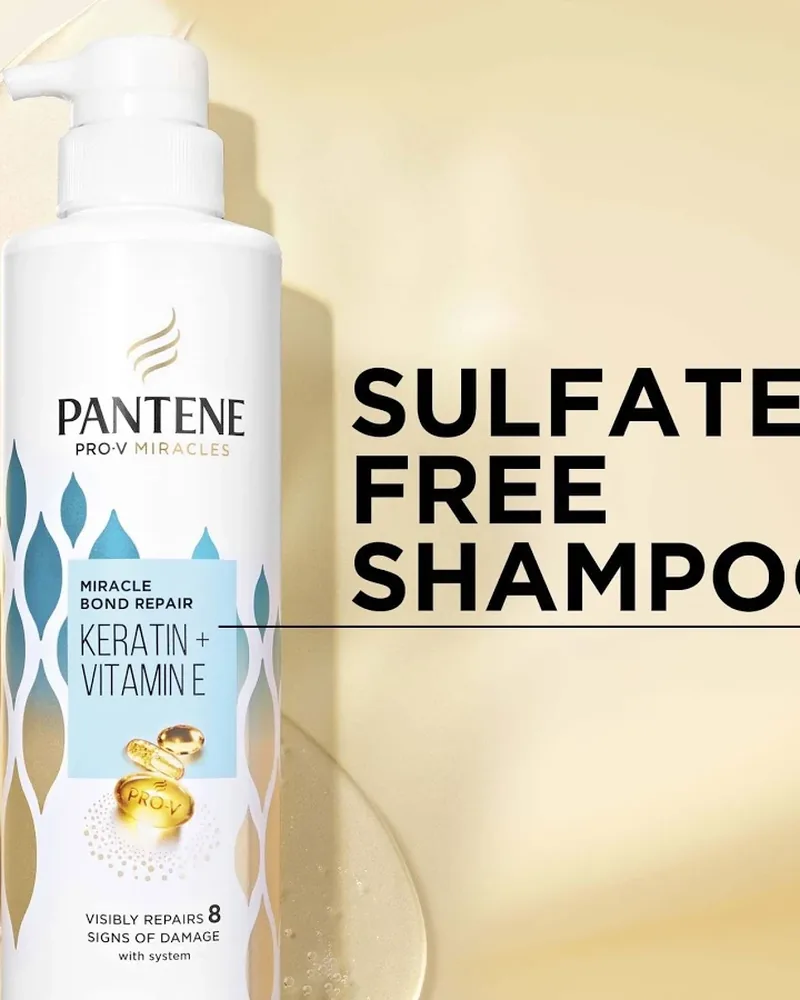 Pantene Pro-V Miracles Bond Repair Keratin + Vitamin E Sulfate-Free Shampoo — brand photograph