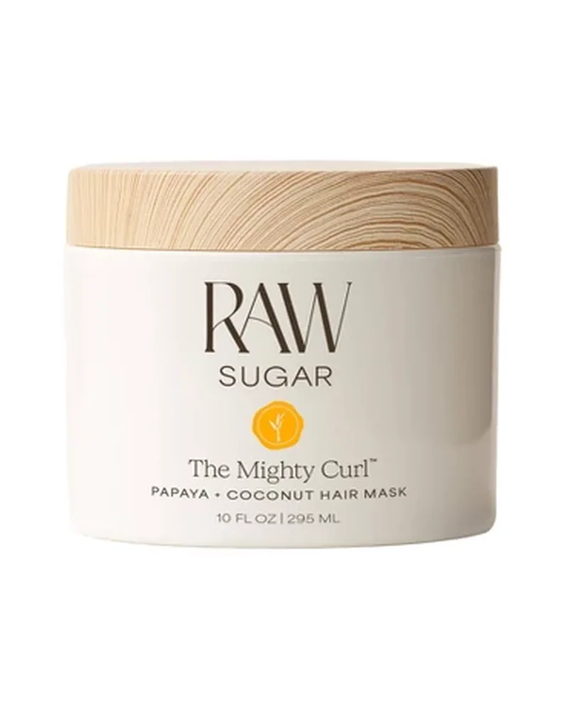 Raw Sugar The Mighty Curl Hair Mask - Papaya + Coconut — 10 oz container