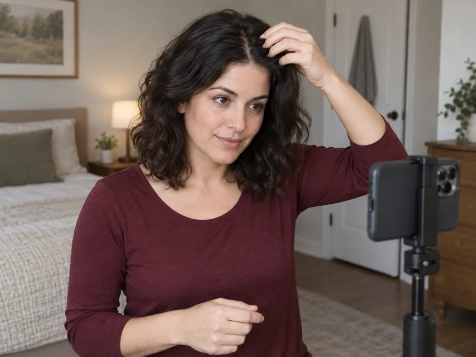 Showing a reachable part to the supported phone camera.