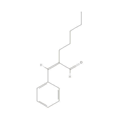 Two-dimensional structural depiction of Amyl Cinnamal