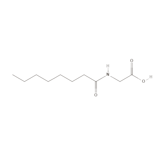 Two-dimensional structural depiction of Capryloyl Glycine