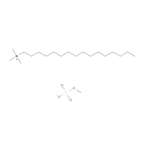 Two-dimensional structural depiction of Cetrimonium Methosulfate