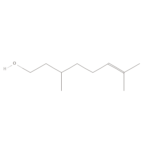 Two-dimensional structural depiction of Citronellol