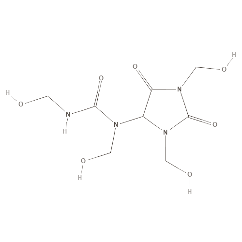 Two-dimensional structural depiction of Diazolidinyl Urea