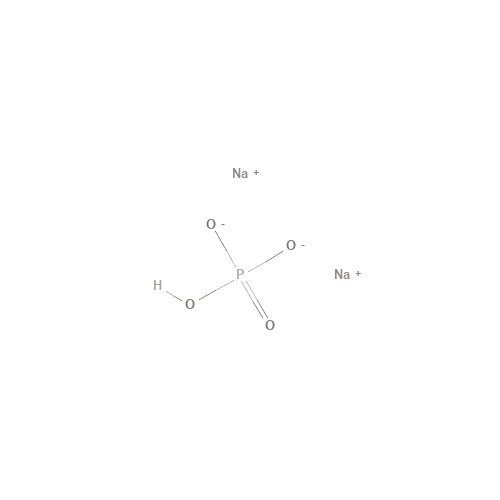 Two-dimensional structural depiction of Disodium Phosphate