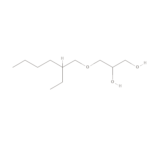 Two-dimensional structural depiction of Ethylhexylglycerin