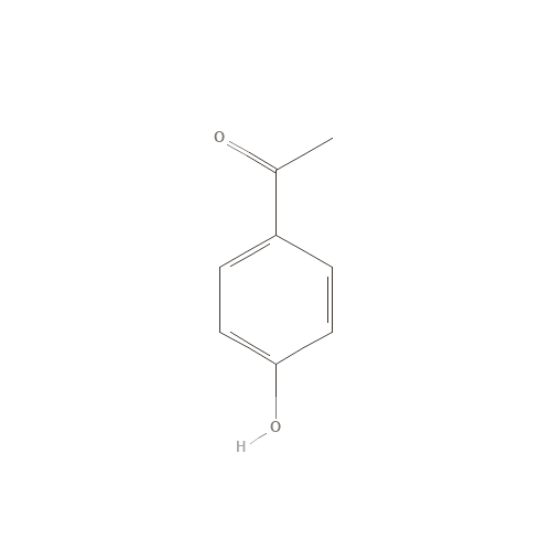 Two-dimensional structural depiction of Hydroxyacetophenone