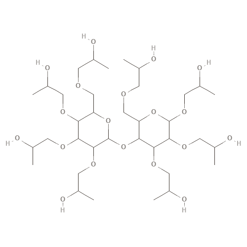 Two-dimensional structural depiction of Hydroxyethylcellulose