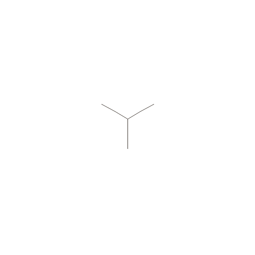 Two-dimensional structural depiction of Isobutane
