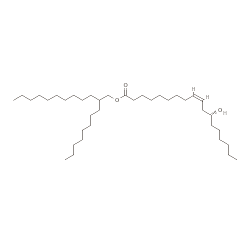 Two-dimensional structural depiction of Octyldodecyl Ricinoleate