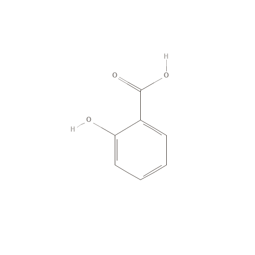 Two-dimensional structural depiction of Salicylic Acid