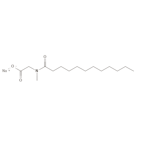 Two-dimensional structural depiction of Sodium Lauroyl Sarcosinate