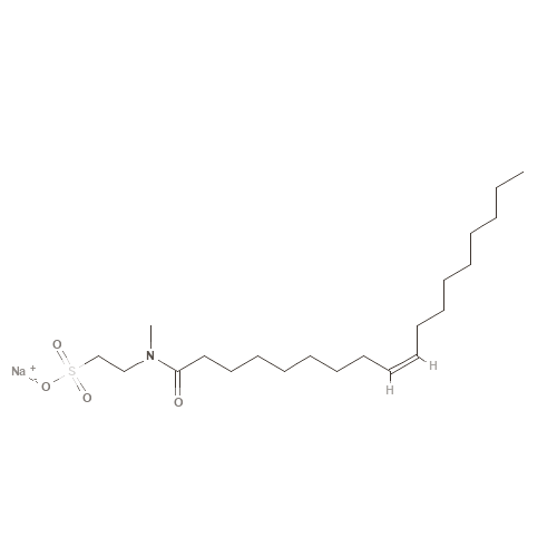 Two-dimensional structural depiction of Sodium Methyl Oleoyl Taurate