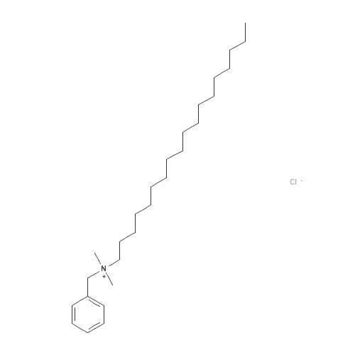 Two-dimensional structural depiction of Stearalkonium Chloride
