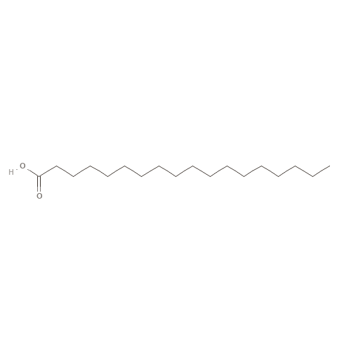 Two-dimensional structural depiction of Stearic Acid