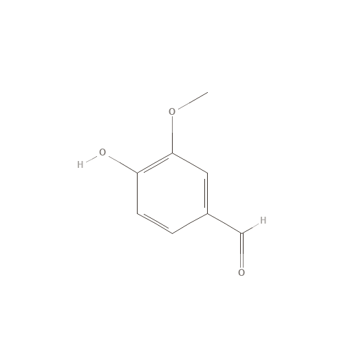 Two-dimensional structural depiction of Vanillin